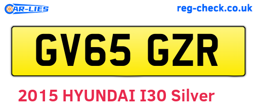 GV65GZR are the vehicle registration plates.