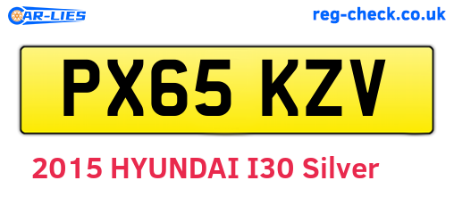 PX65KZV are the vehicle registration plates.