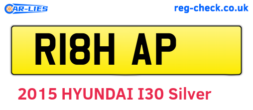 R18HAP are the vehicle registration plates.