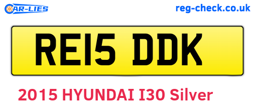 RE15DDK are the vehicle registration plates.