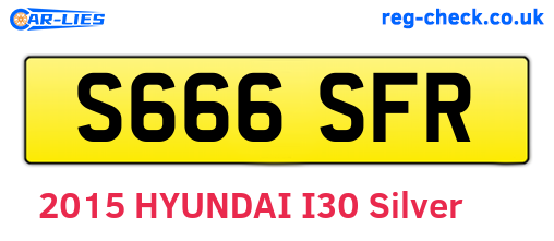 S666SFR are the vehicle registration plates.