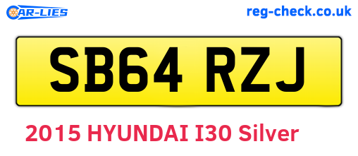 SB64RZJ are the vehicle registration plates.
