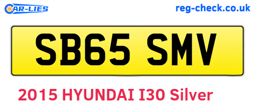 SB65SMV are the vehicle registration plates.