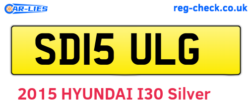 SD15ULG are the vehicle registration plates.