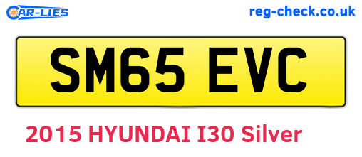 SM65EVC are the vehicle registration plates.