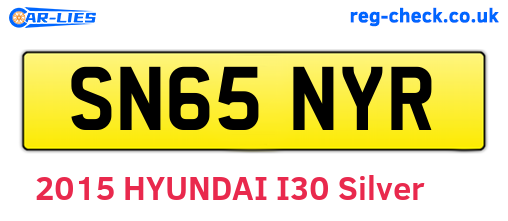 SN65NYR are the vehicle registration plates.