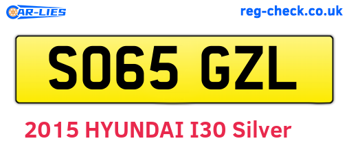 SO65GZL are the vehicle registration plates.