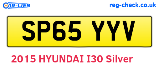 SP65YYV are the vehicle registration plates.