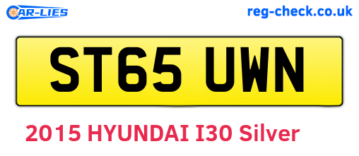 ST65UWN are the vehicle registration plates.