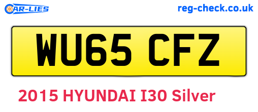 WU65CFZ are the vehicle registration plates.