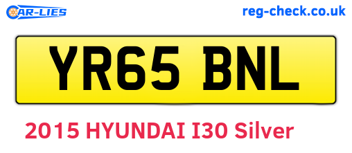YR65BNL are the vehicle registration plates.
