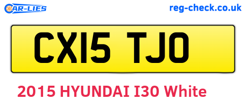 CX15TJO are the vehicle registration plates.