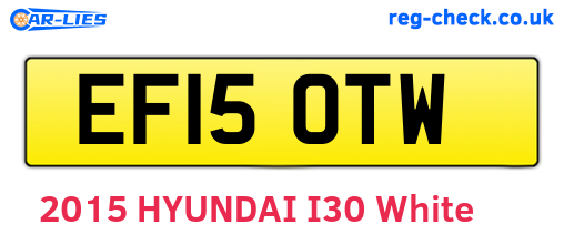 EF15OTW are the vehicle registration plates.