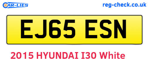 EJ65ESN are the vehicle registration plates.