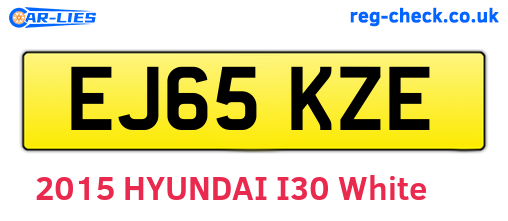 EJ65KZE are the vehicle registration plates.