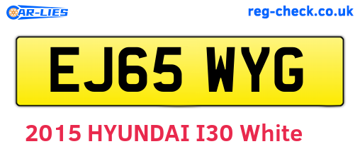 EJ65WYG are the vehicle registration plates.