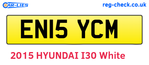 EN15YCM are the vehicle registration plates.