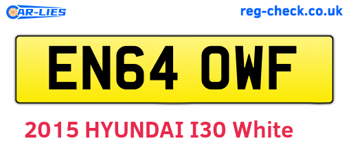 EN64OWF are the vehicle registration plates.