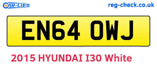 EN64OWJ are the vehicle registration plates.