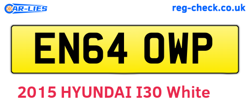 EN64OWP are the vehicle registration plates.