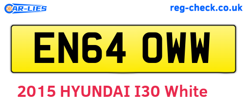 EN64OWW are the vehicle registration plates.