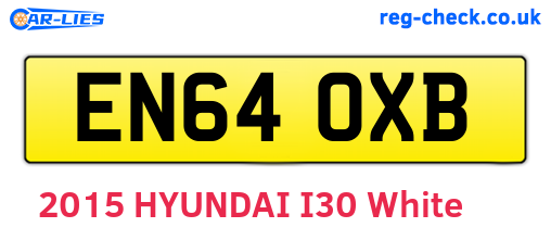 EN64OXB are the vehicle registration plates.