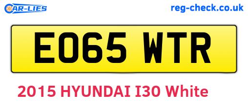 EO65WTR are the vehicle registration plates.