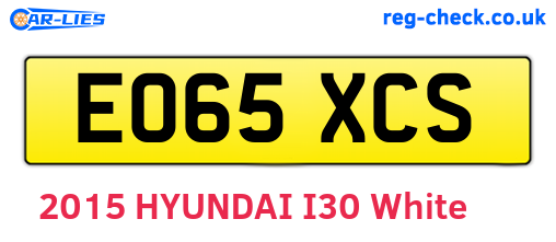 EO65XCS are the vehicle registration plates.