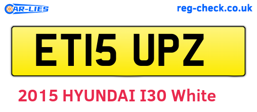 ET15UPZ are the vehicle registration plates.