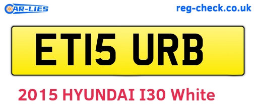 ET15URB are the vehicle registration plates.