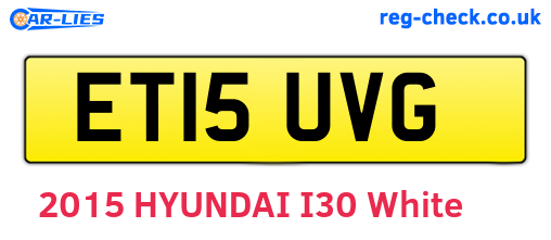 ET15UVG are the vehicle registration plates.