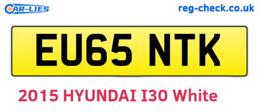 EU65NTK are the vehicle registration plates.