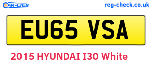 EU65VSA are the vehicle registration plates.