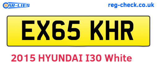 EX65KHR are the vehicle registration plates.