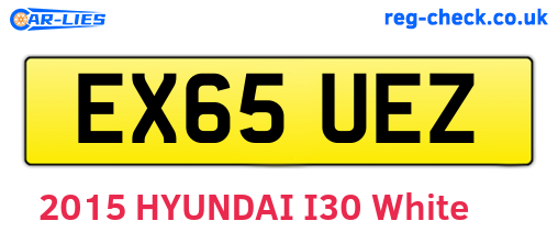 EX65UEZ are the vehicle registration plates.