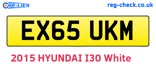 EX65UKM are the vehicle registration plates.