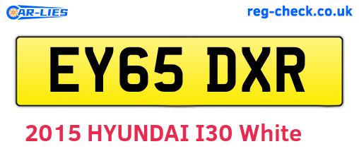 EY65DXR are the vehicle registration plates.