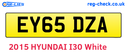 EY65DZA are the vehicle registration plates.