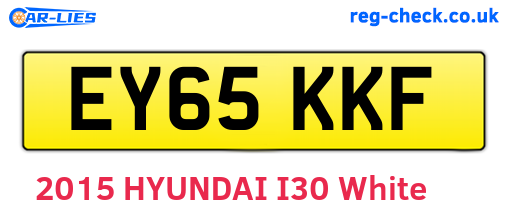 EY65KKF are the vehicle registration plates.