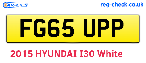 FG65UPP are the vehicle registration plates.
