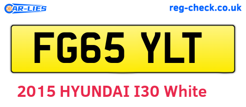 FG65YLT are the vehicle registration plates.