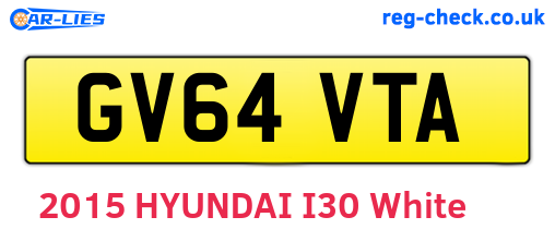 GV64VTA are the vehicle registration plates.
