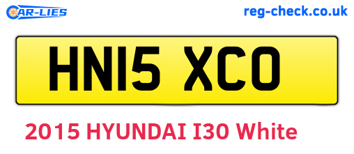 HN15XCO are the vehicle registration plates.