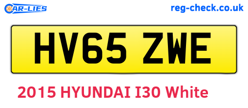 HV65ZWE are the vehicle registration plates.