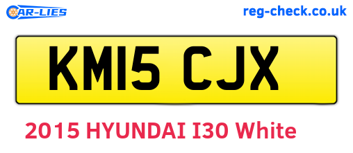 KM15CJX are the vehicle registration plates.