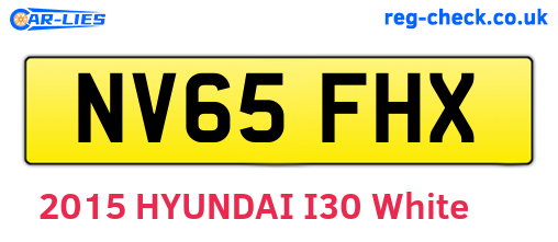 NV65FHX are the vehicle registration plates.