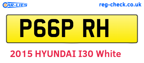 P66PRH are the vehicle registration plates.