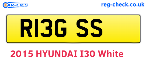 R13GSS are the vehicle registration plates.