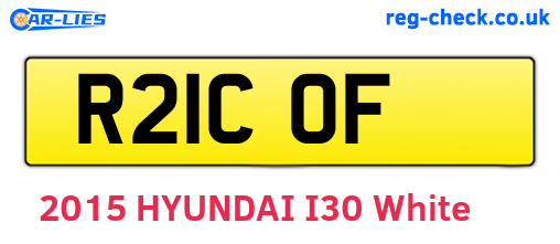 R21COF are the vehicle registration plates.
