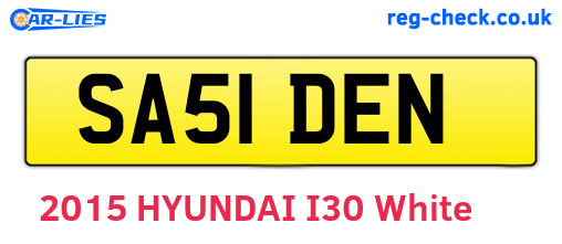 SA51DEN are the vehicle registration plates.